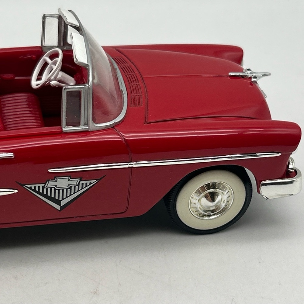 Vtg Liberty Classic 1955 Chevy Convertible Zora Arkus Duntov 1/25 Car Bank Red - Picture 11 of 16